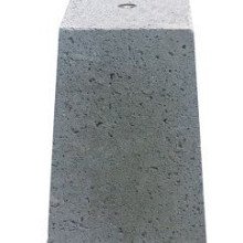 Elephant betonpoer trapezium grijs beton  150x150(240x240)x400mm incl M20 beslagset