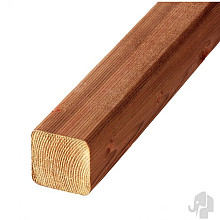 Elephant geschaafde paal verduurzaamd Vuren FSC 6,9x6,9x270 cm – bruin geimpregneerd / ongepunt