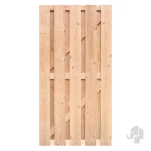 Elephant tuindeur Douglas PEFC  45x900x1800mm gezaagde planken / RVS geschroefd