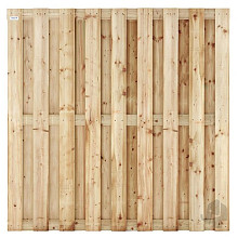 Elephant schutting verduurzaamd Vuren FSC 4,5x180x180 cm – 17 planks recht RVS geschroefd