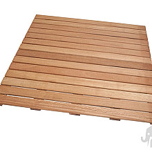 Elephant terrastegel Bangkirai hardhout 2,4 x 100 x 100 cm – fijn ribbelprofiel