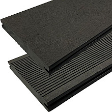 Elephant vlonderplank (clip) houtcomposiet FSC/GRS – 1,9 × 14 × 400 cm – Antraciet – Massief – Ribbe