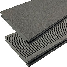 Elephant vlonderplank (clip) houtcomposiet FSC/GRS – 1,9 × 14 × 400 cm – Grijs – Massief – Ri