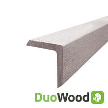 DuoWood hoekprofiel tbv terras houtcomposiet FSC  42x42x2000mm kleur Riviera (betongrijs)