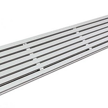 Elephant aluminium drainagerooster voor vlonders – 2,5×14,5×300 cm zilver gepoedercoat