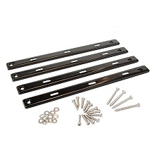 Elephant blind bevestigingsprofiel zwart staal  50 st incl schroeven tbv 19cm brede vlonderplank >