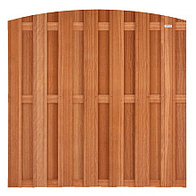 Elephant toog schutting Kempas FSC hardhout 3,9 x 180 x 180 cm – V-groeven, RVS geschroefd