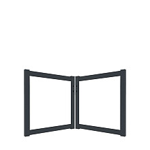 Boston maatwerk Dubbele poort klein max (B) 400cm (H) 100cm incl insteekslot