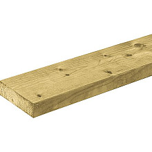 Groen Geïmpregneerd Vuren Plank FSC Noord-Europees Geschaafd 2,8×14,5×420 cm