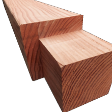 Douglas overkapping Hoekpaal met inkeping fijn bezaagd;15x15x250 cm