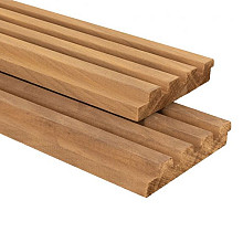 Ayous Thermo FAS FSC geveldeel 25x122(140)mm  Stripes triple S [onbehandeld]