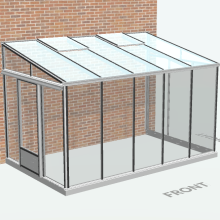 Euro-Muurserre 2.33 x 3.09 aluminium