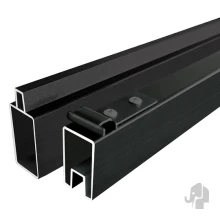 Elephant onder- en bovenregel Modular Evo aluminium 2x4x180 cm antraciet incl. tie-clips