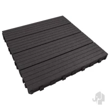 Elephant Click Terrastegel Houtcomposiet FSC/GRS 24x300x300 mm – 4 stuks Antraciet met Groeven en RV