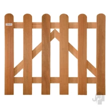 Elephant poortje Classic Kempas FSC hardhout 3,4x100x80 cm fijne ribbel / RVS geschroefd