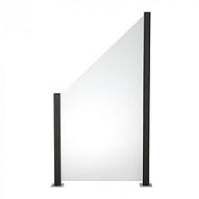 Elephant schuin links windscherm mat hardglas – stijlvol en functioneel