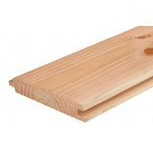 Sleufpaal Houtpakket Douglas Blokhutprofiel – Inclusief Afdekkap (10 stuks); 28×195×224 cm