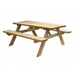 Vuren picknicktafel – 70 x 155 x 240 cm | Duurzaam, stijlvol en ideaal voor buiten