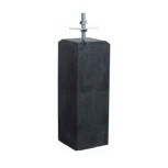 Beton Poer zwart met facet 17x17x58 cm incl verstelbare bev.plaat – de ideale funderingsoplossing