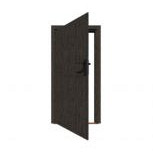 Enkele Deur Linksdraaiend Zwart Dicht