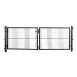 Poort Compleet Dubbel Antraciet 120x300 cm – Stijlvolle en duurzame erfafscheiding