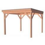 Douglas Overkapping Premium Ruw 300x300 cm – Luxe, Duurzaamheid & Sfeervolle Buitenruimte