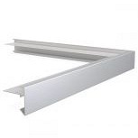 Aluminium buitenhoek zilverkleurig incl. verbindingsstuk 4,5x4,5x500 cm