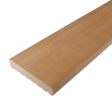 Bangkirai terrasplank glad/grof Basic 2,1x14,5x396 cm bruin