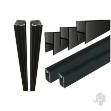 Aluminium set t.b.v. aluminium composiet zelfbouw  scherm compleet incl. paaladapters [antraciet] >