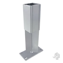 Elephant paalhouder met voet verzinkt staal 8x16x30 cm – insteekmodel voor aluminium palen