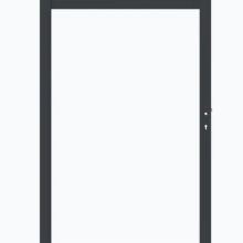 Boston alu vulbaar poortframe 120x183 cm RAL9005 incl insteekslot
