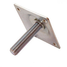 Draadeind M20 met verzinkte verstelbare plaat 10x10 cm