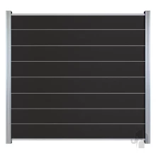 Elephant schutting Modular Evo houtcomposiet FSC 1800x1800 mm antraciet – 8 planks met aluminium pro