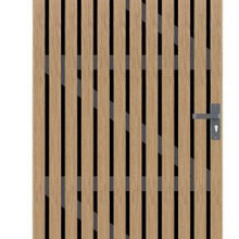 Elephant tuindeur Stripes black houtcomposiet FSC 4x90x180 cm co-ex Oak met antraciet liggers+kruk/s