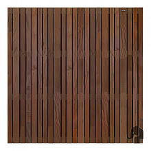 Elephant schutting Mix Stripes Black hardhout FSC gevingerlast 4,5x180x180 cm bruin/zwart RVS geschr