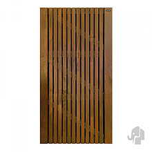 Elephant tuindeur Stripes Black hardhout FSC gevingerlast 4,5x100x180 cm bruin/zwart RVS geschroef