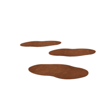 Cortenstaal staptegel - Organisch - 50 x 25 cm