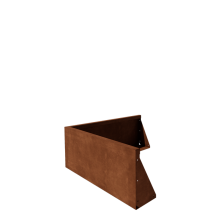 Cortenstaal keerwand - Buitenhoek - 100 x 100 x 40 cm