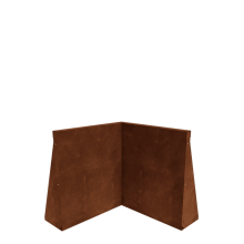 Cortenstaal keerwand - Binnenhoek - 50 x 50 x 60 cm