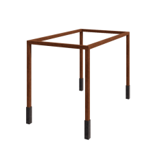 Cortenstaal pergola - Rechthoek - 424 x 250 x 230 cm - Met betonpoer