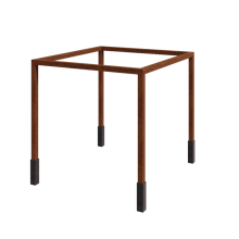 Cortenstaal pergola - Vierkant - 324 x 300 x 230 cm - Met betonpoer