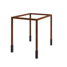 Cortenstaal pergola - Rechthoek - 324 x 250 x 230 cm - Met betonpoer