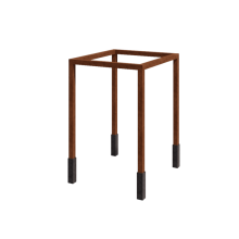 Cortenstaal pergola - Vierkant - 224 x 200 x 230 cm - Met betonpoer