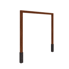 Cortenstaal pergola - Recht - 300 x 230 cm - Met betonpoer