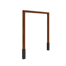 Cortenstaal pergola - Recht - 250 x 230 cm - Met betonpoer