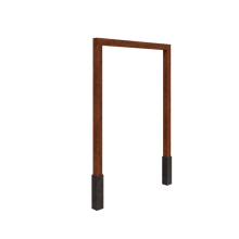 Cortenstaal pergola - Recht - 200 x 230 cm - Met betonpoer