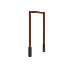 Cortenstaal pergola - Recht - 150 x 230 cm - Met betonpoer