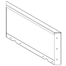 Cortenstaal plantenbak - paneel - 30 x 60 cm