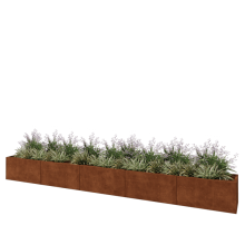 Cortenstaal plantenbak XXL - Rechthoek - 500 x 50 x 50 cm - Zonder bodemplaat