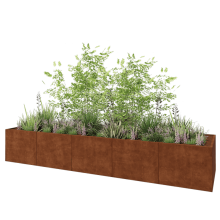 Cortenstaal plantenbak XXL - Rechthoek - 500 x 120 x 80 cm - Zonder bodemplaat